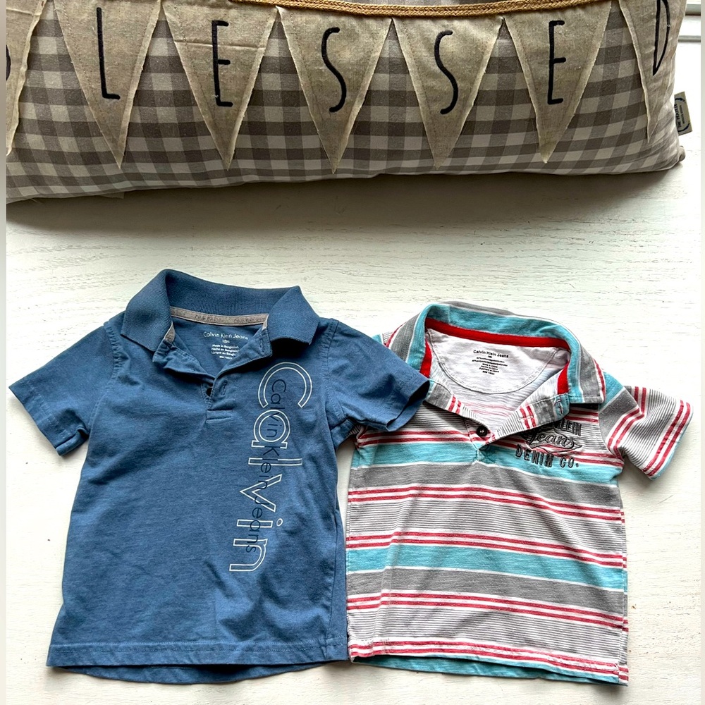 Calvin Klein bundle of 2 collar tees 18M